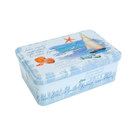 Galettes Nature - Boîte métal décor Coquillage