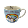 Tasse déjeuner bleu licorne 380ml