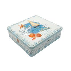 Palets Nature - Boîte métal décor Coquillages 