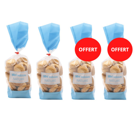 2 achetés + 2 gratuits - mini sablés nature sachet 200g