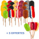 30 Sucettes artisanales assortiment mixte + 5 offertes